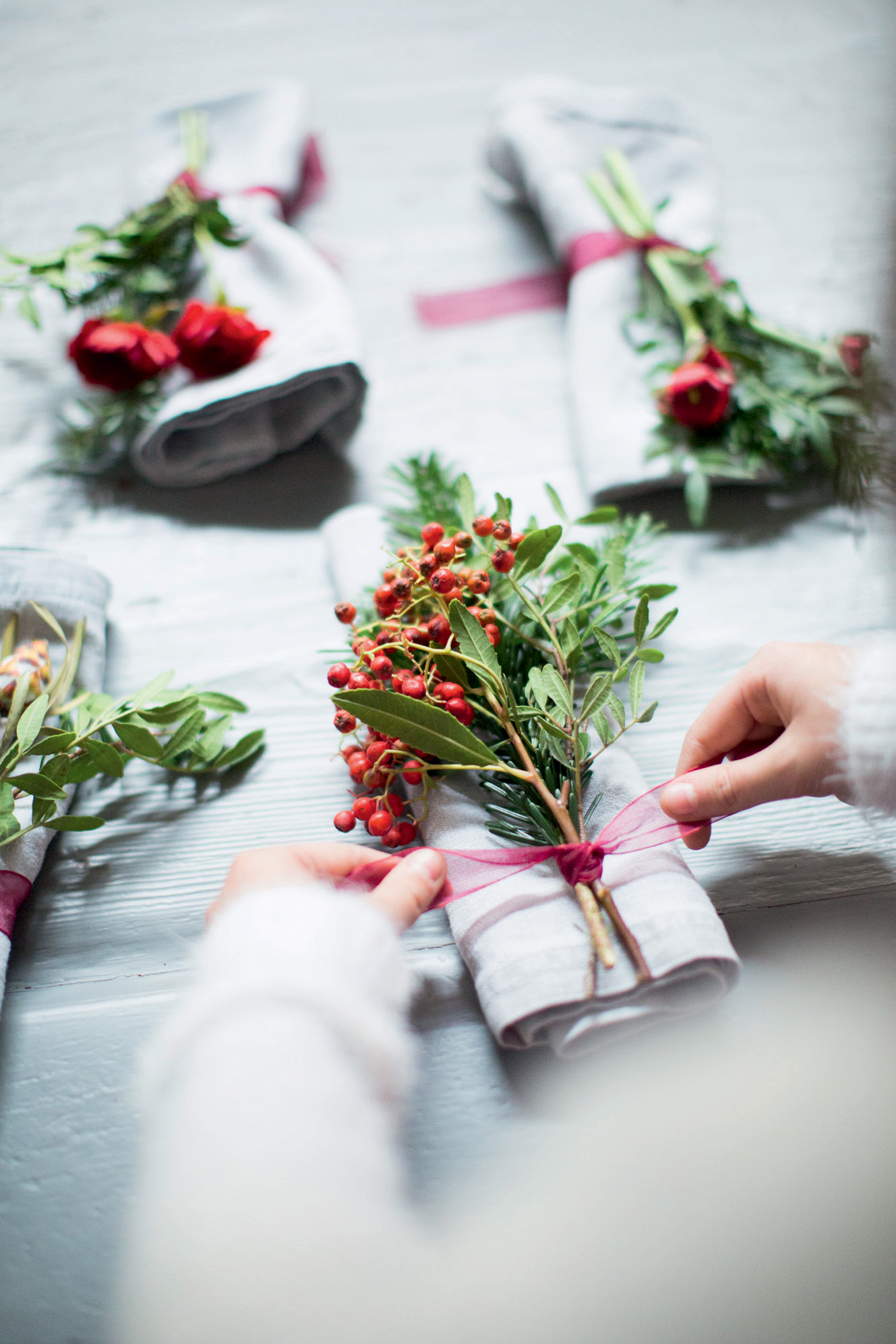 Natale decorazioni floreali