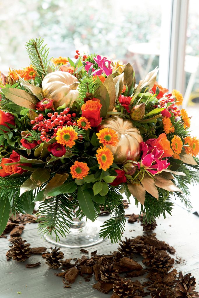 centrotavola floreale di Natale
