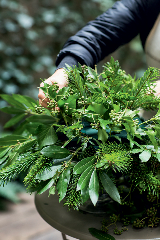 Natale tavola decorazioni floreali