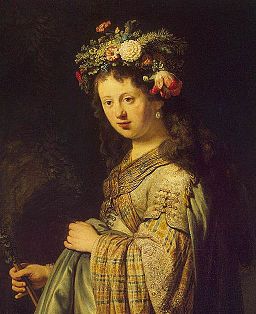 ritratto di saskia in veste di flora rembrant