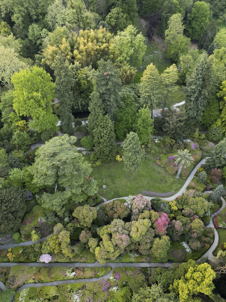 vista dall'alto del giardino di Villa Carlotta