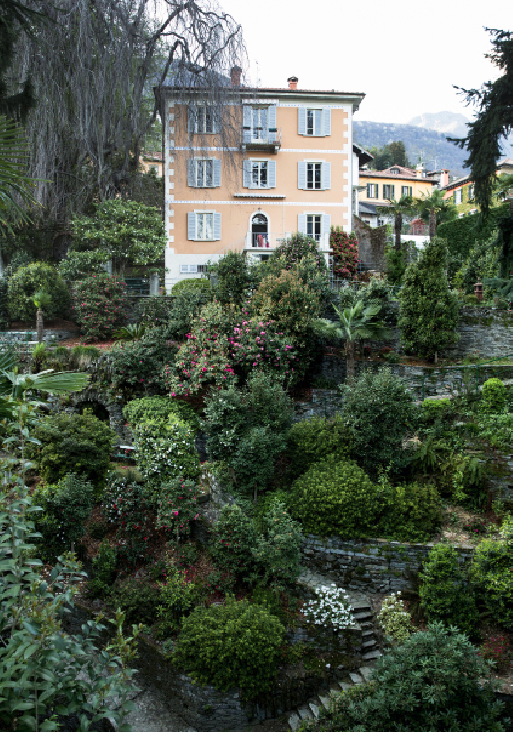 scorcio del giardino di Villa Anelli